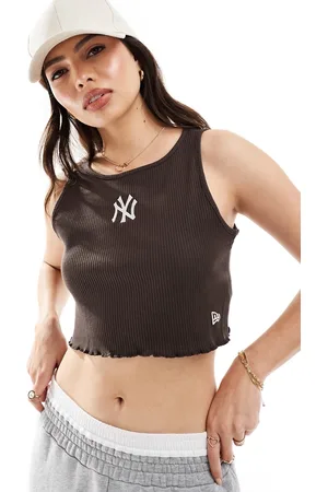 New Era NY - Canotta con logo e fondo smerlato