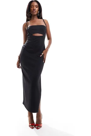 ASOS Vestito midi in tessuto scuba con profili