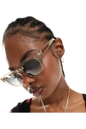 Aire X ASOS - Dorado - Occhiali da sole squadrati color pietra con lenti verdi