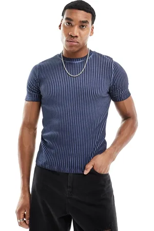 ASOS T-shirt corta attillata olio slavato a coste
