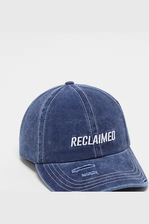 Reclaimed Cappellino unisex blu navy slavato con logo
