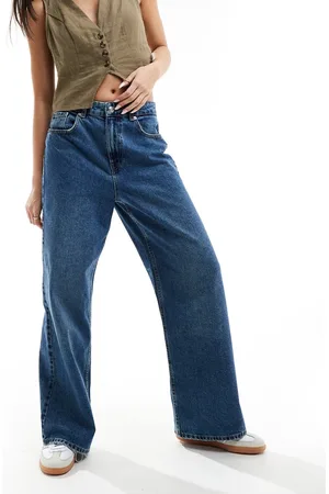ONLY Maisie - Jeans ampi a vita bassa lavaggio vintage medio