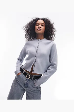 Topshop Cardigan micro in maglia compatta