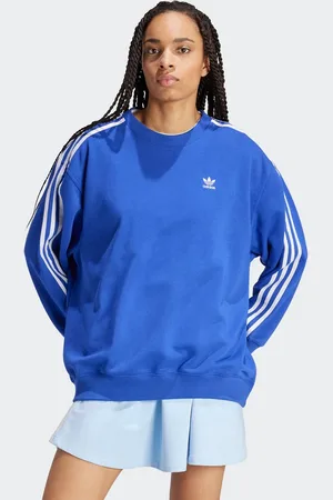 adidas Felpa oversize girocollo con 3 strisce