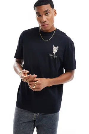 ASOS T-shirt comoda nera con stampa sul petto