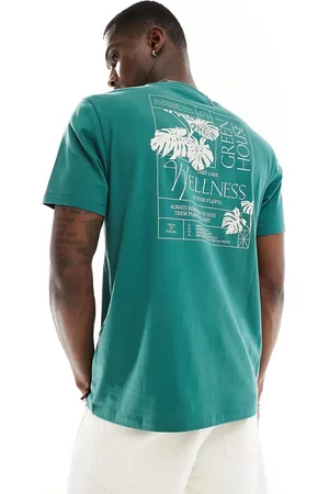 ASOS T-shirt con stampa di piante sul retro