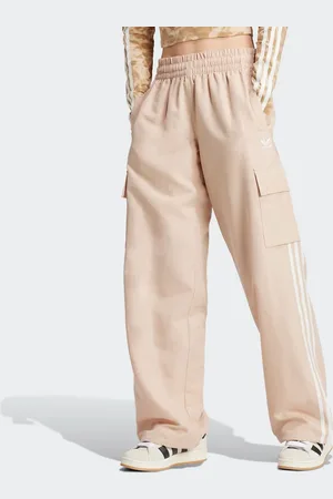 adidas Pantaloni cargo beige con 3 strisce