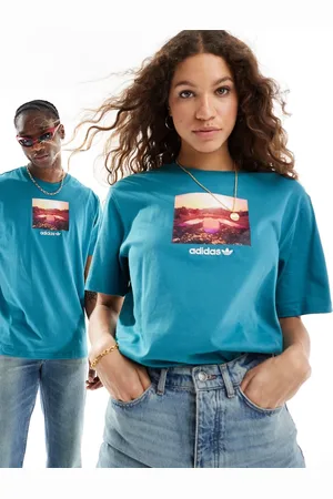 adidas T-shirt unisex con stampa di tramonto