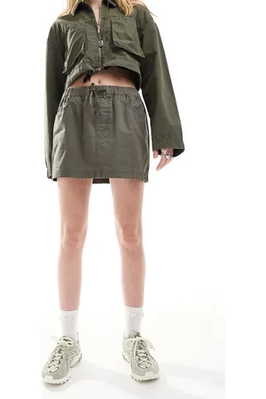 ASOS Minigonna cargo kaki slavato in coordinato