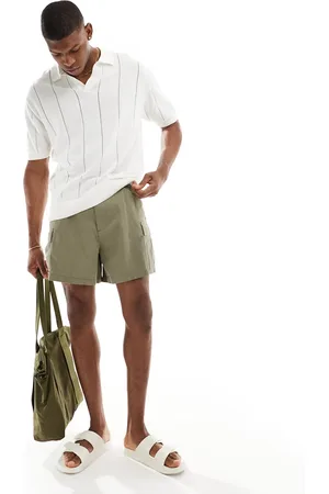 Bershka Polo in maglia bianca testurizzata