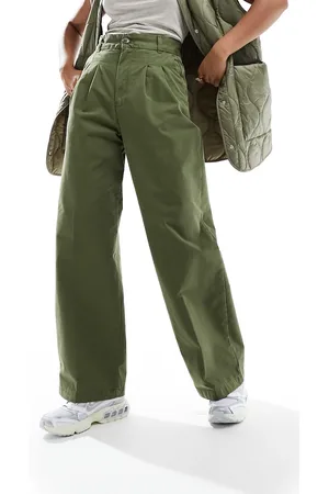 Carhartt Leola - Pantaloni verdi a pieghe