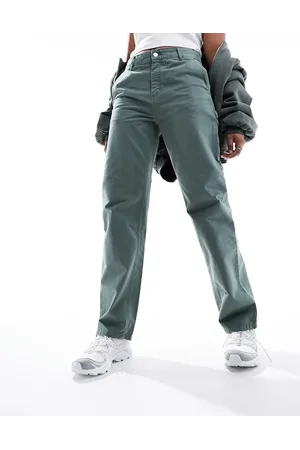 Carhartt Pierce - Pantaloni dritti verdi tinti in capo