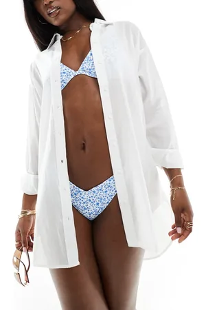 Stradivarius Camicia da spiaggia bianca