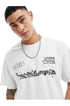 ASOS T-shirt oversize mélange con stampa con graffiti
