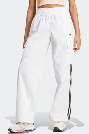 adidas Pantaloni cargo bianchi con 3 strisce