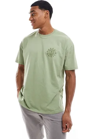 New Look Seek Positive - T-shirt oversize kaki scuro