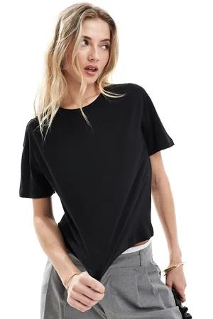 New Look T-shirt squadrata nera
