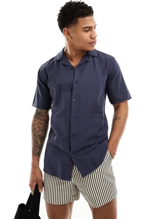 Only & Sons Camicia in misto lino con rever