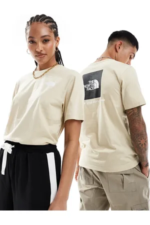 The North Face Redbox - T-shirt beige con stampa sul retro