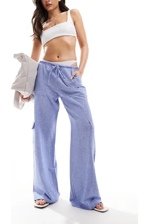 Stradivarius Pantaloni stile rustico a righe