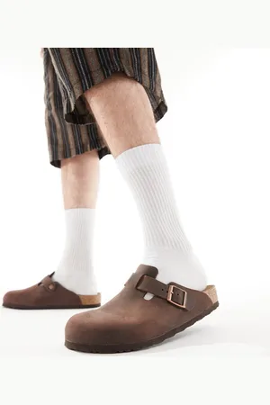 Birkenstock Boston - Zoccoli in pelle oliata Habana