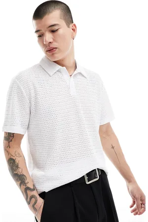 ASOS Polo testurizzata bianca all