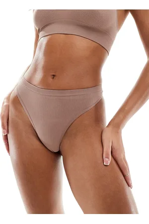 ASOS Perizoma a costine senza cuciture color moka