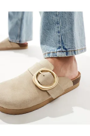 Bershka Sabot bassi color sabbia con fibbia