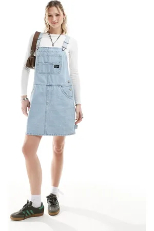 Dr Denim Dr. Denim - Connie - Salopette corta vestibilità comoda lavaggio chiaro rétro