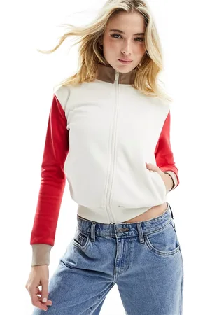 Cotton On Cotton On - Top sportivo in jersey multicolore a contrasto rétro con zip