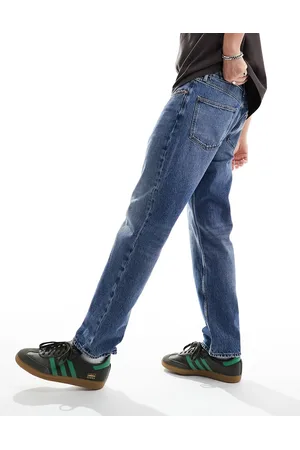 Hugo Blue Jeans dritti slim lavaggio medio