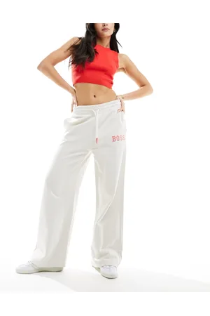 HUGO BOSS BOSS - Pantaloni sportivi a fondo ampio color sporco
