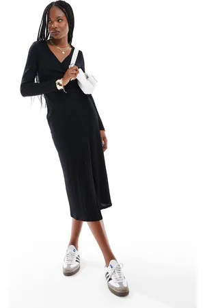 New Look Vestito midi a portafoglio a coste