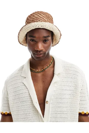 ASOS Cappello da pescatore double face in paglia mista colore