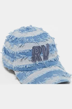 Reclaimed Cappellino unisex in denim invecchiato stile Y2K
