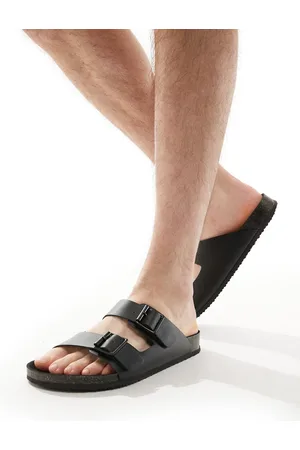 ASOS Sandali con cinturini neri con suola nera