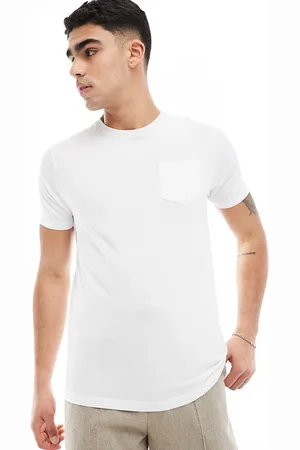 Brave Soul T-shirt girocollo bianca con tasca