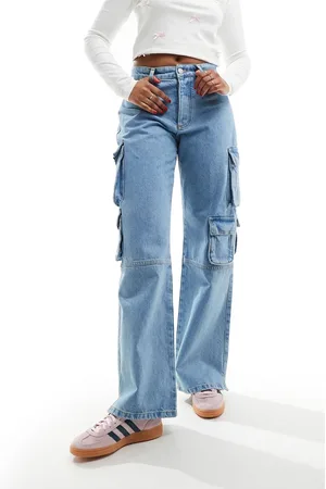 The Couture Club Jeans cargo comodi slavato