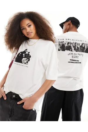 ASOS T-shirt bianca unisex con grafiche "The Breakfast Club" su licenza