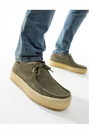 Clarks Wallabee - Scarpe cupsole in pelle scamosciata grigie