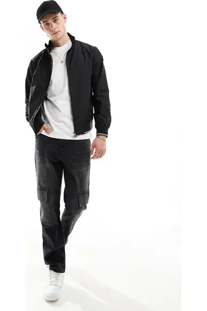 EA7 Armani - - Giacca harrington a maniche lunghe nera con logo