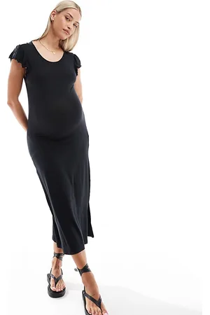Mama;licious Mamalicious Premaman - Vestito midi in jersey con volant