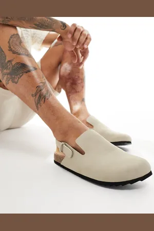 ASOS Sabot stile zoccolo color pietra con fibbie