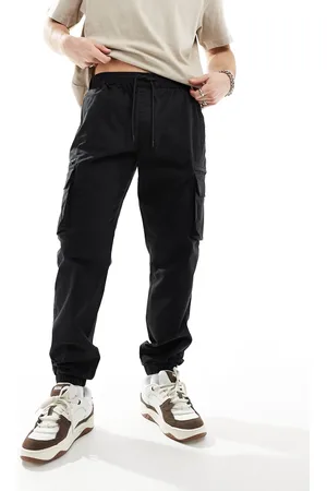 River Island Greco - Pantaloni cargo neri