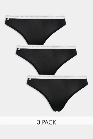Lacoste Confezione da 3 slip neri con logo