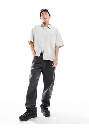 Calvin Klein Camicia a maniche corte grigia con etichetta cucita