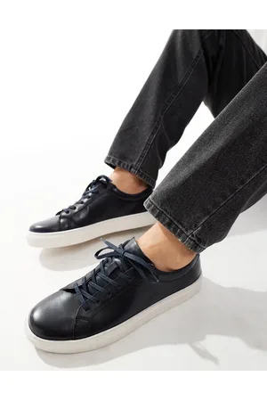 River Island Sneakers in pelle navy