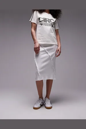 Topshop Gonna bianca traforata stile anni 