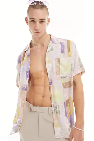 ASOS Camicia comoda con rever e stampa vintage astratta