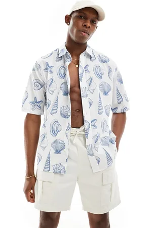 Only & Sons Camicia comoda sporco con stampa di conchiglie
